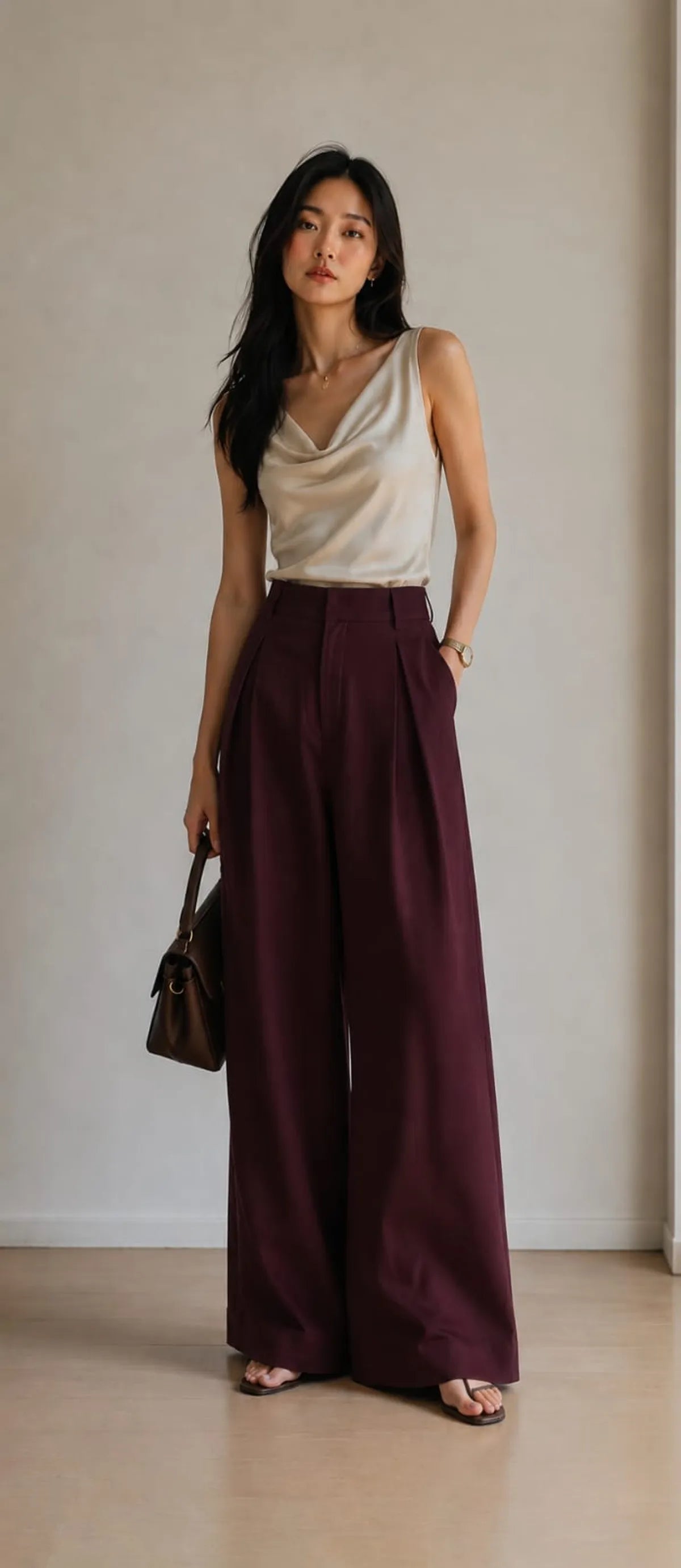 Korean Style High Waist Chein Brown