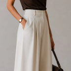 Korean Style High Waist Chein Cream