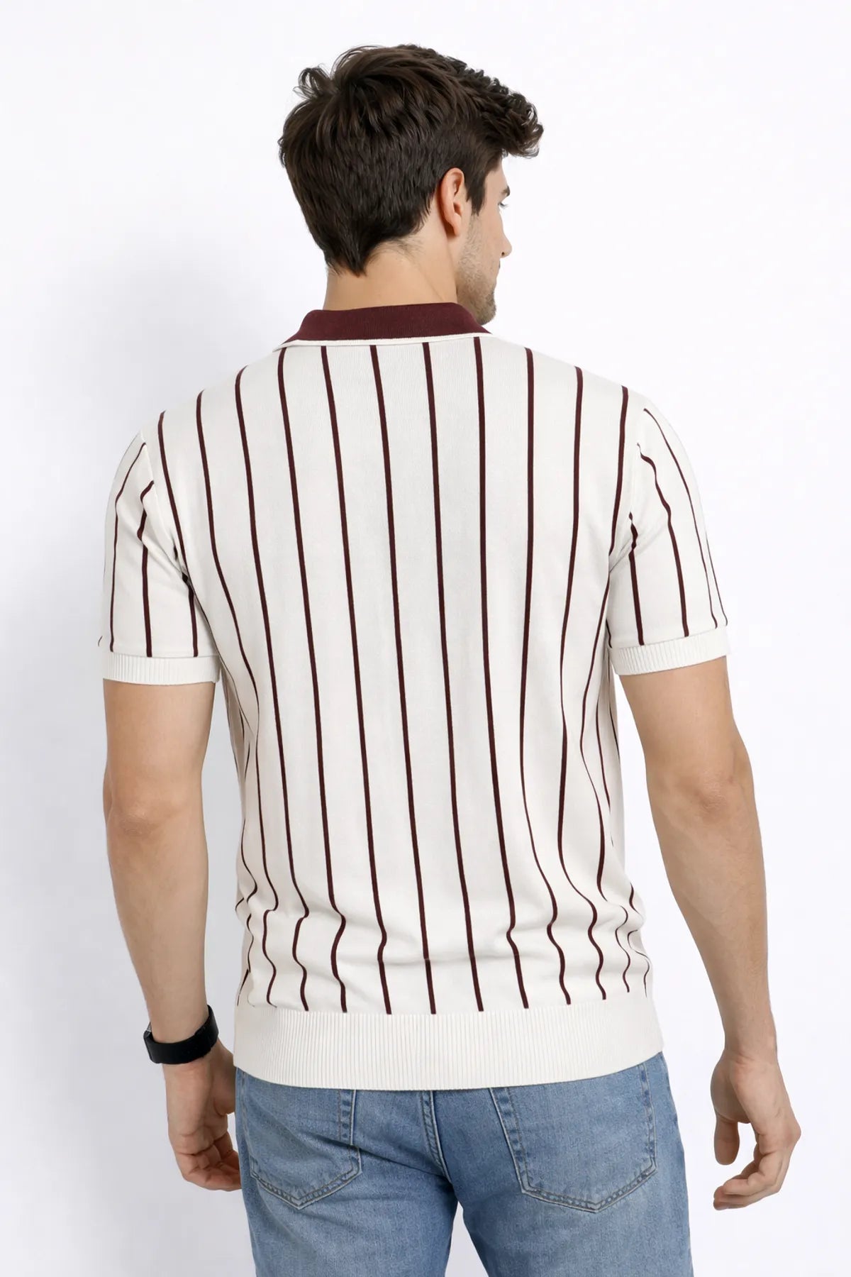 Montrose Striped Knit Polo