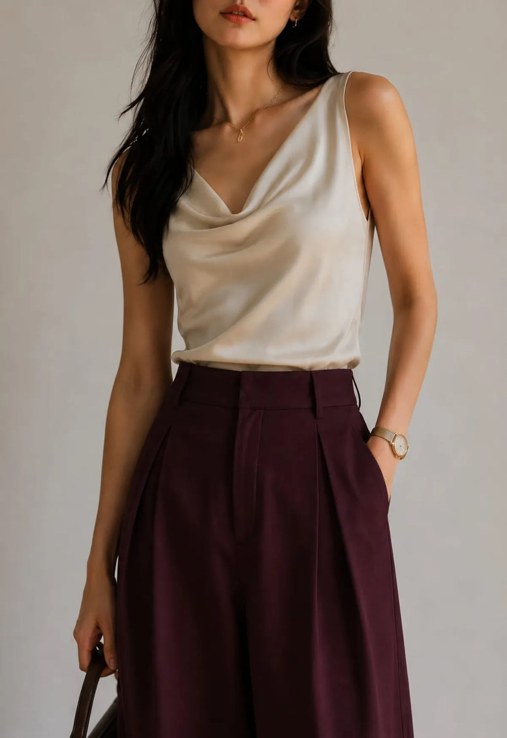Korean Style High Waist Chein Brown
