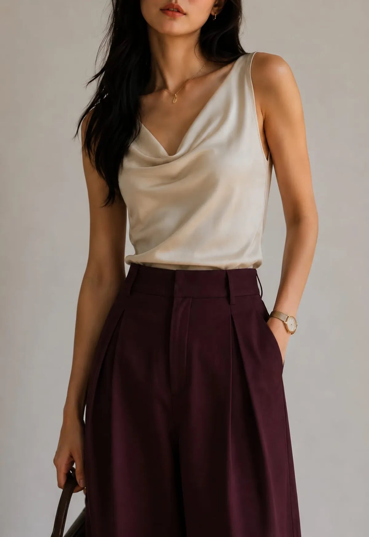 Korean Style High Waist Chein Brown