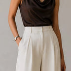 Korean Style High Waist Chein Cream