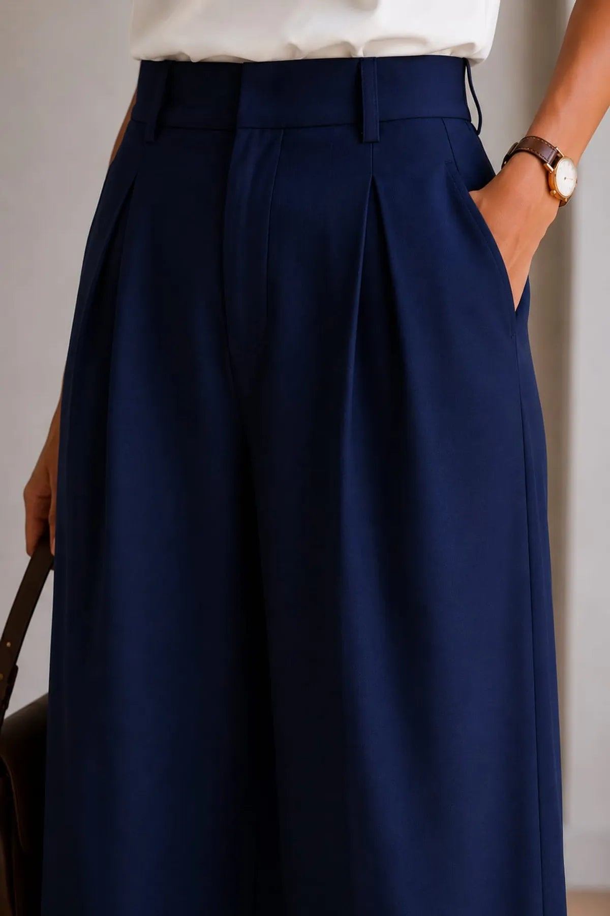 Korean Style High Waist Chein Blue