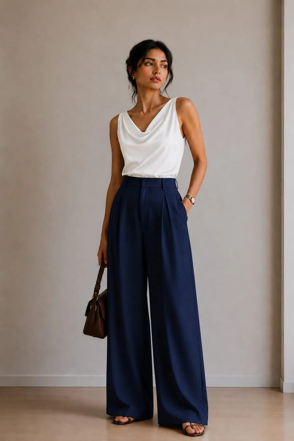Korean Style High Waist Chein Blue