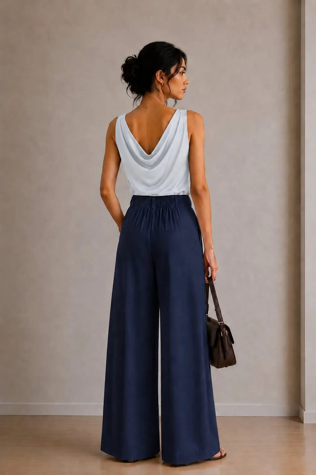 Korean Style High Waist Chein Blue
