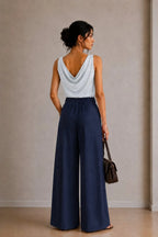 Korean Style High Waist Chein Blue