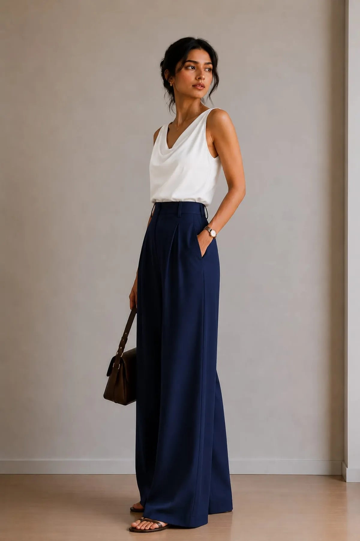 Korean Style High Waist Chein Blue