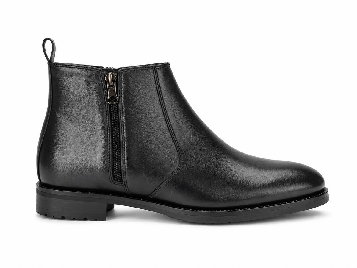 Men's Croc-Textured Chelsea Black