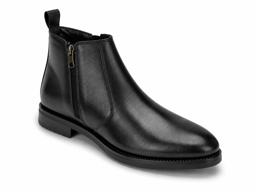 Men's Croc-Textured Chelsea Black