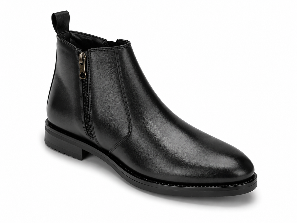 Men's Croc-Textured Chelsea Black