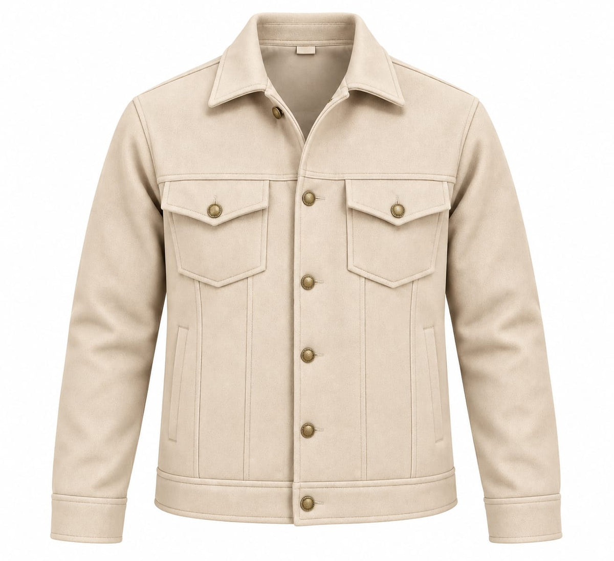 Men's Beige Tweed Textured Jacket