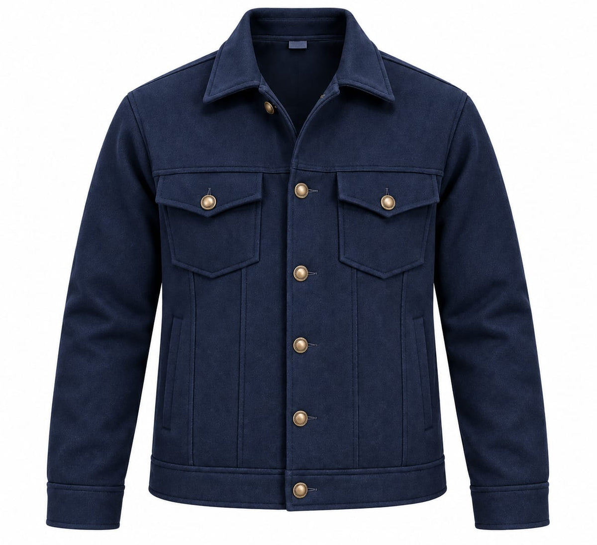 Men's Blue Tweed Textured Jacket