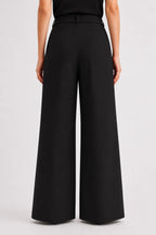 Korean Style High Waist Buckle Black