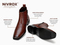 Men's Croc-Textured Chelsea Boots